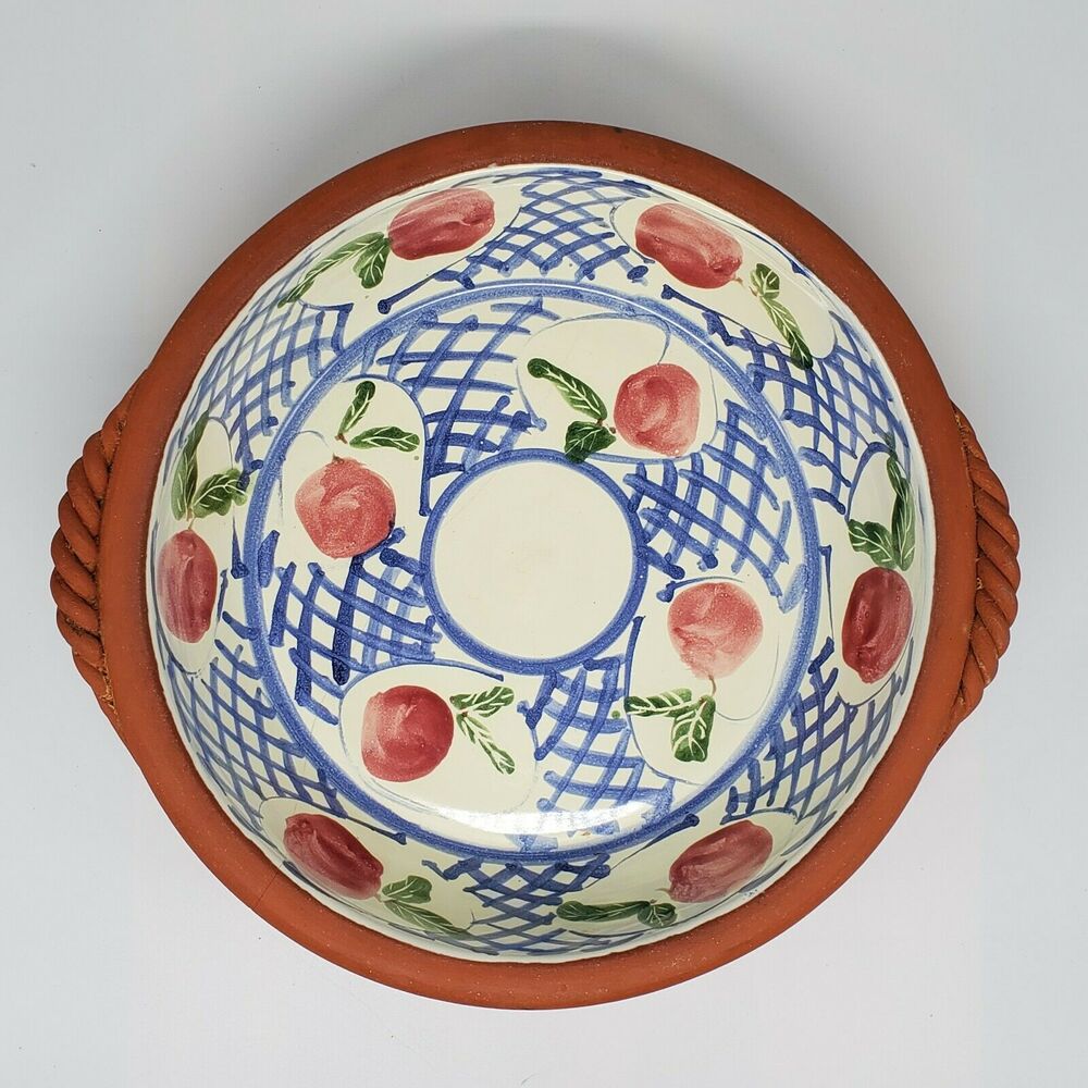 D'Arcy Margesson Signed Terracotta Pottery Hand thrown 1995 Deep Dish